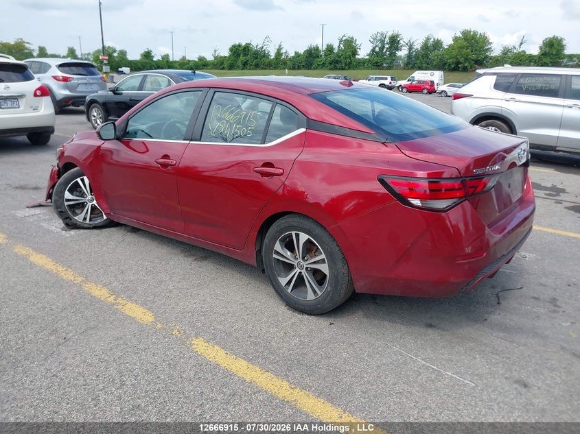 Vin: 3n1ab8cv3ly241505, lot: 3076523, nissan sentra sv 20203