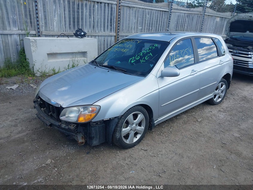2007 Kia Spectra, Front, IAAI, VIN KNAFE161775003084 — photo 2
