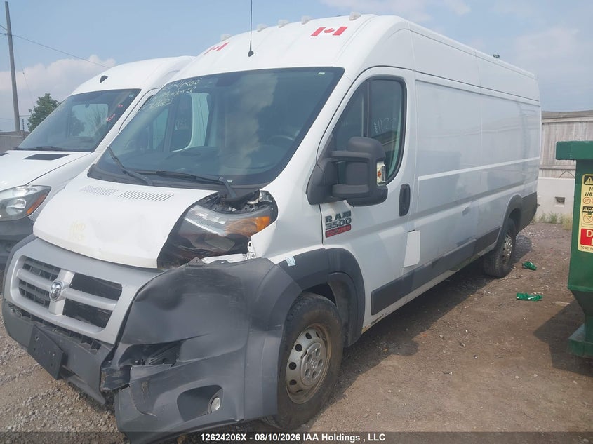 2014 Ram Promaster 3500 High Roof, Удар спереди, IAAI, VIN 3C6URVJD4EE121223 — фото 2