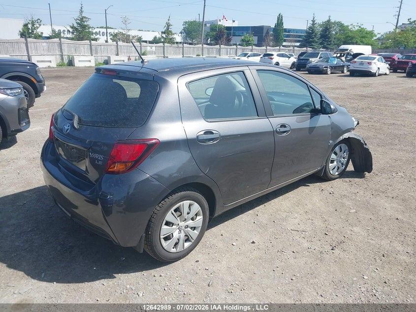 Vin: vnkktud33fa027795, lot: 3076653, toyota yaris le 20154