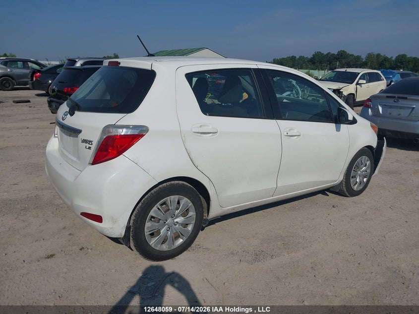 Vin: vnkktud33ea000689, lot: 3076712, toyota yaris le 20144