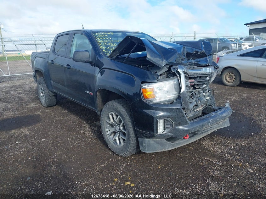 2022 GMC Canyon At4, Удар спереди, IAAI, VIN 1GTG6FEN2N1189997