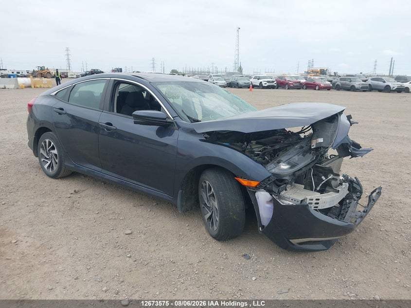 2019 Honda Civic Ex 4Dr, Front, IAAI, VIN 2HGFC2F77KH002409