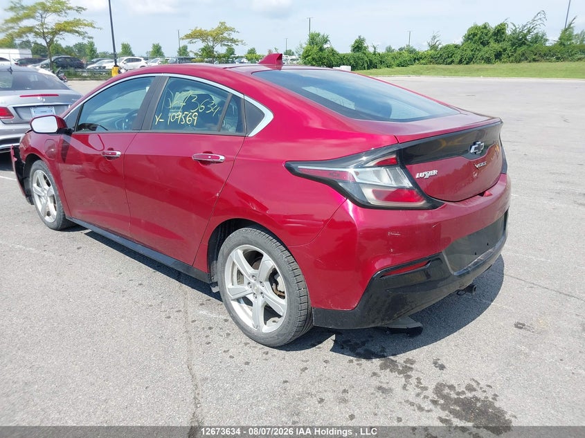 Vin: 1g1ra6s51ku109569, lot: 3077067, chevrolet volt lt 20193
