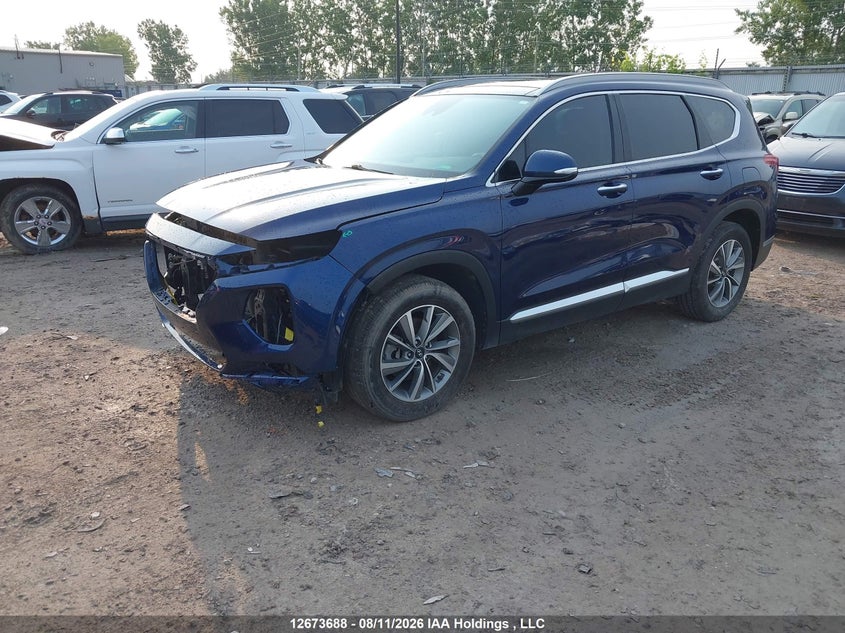 2019 Hyundai Santa Fe, Удар спереду, IAAI, VIN 5NMS3CAA9KH023885 — фото 2