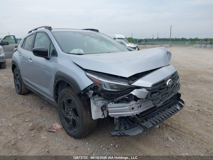 2026 Subaru Crosstrek Onyx, Удар спереди, IAAI, VIN JF2GUHFC3T8222364