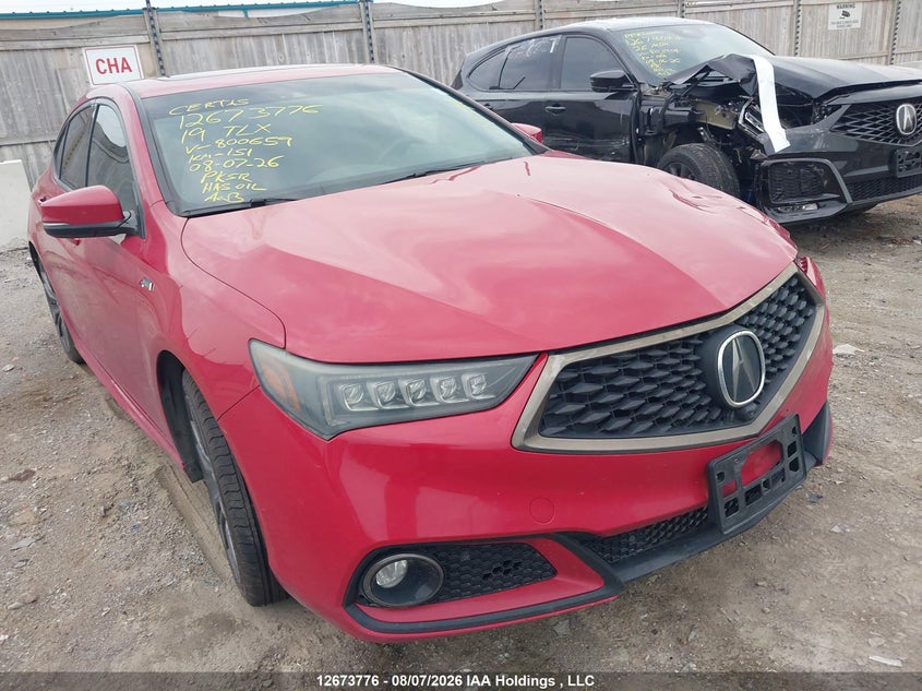 2019 Acura Tlx Advance, Left Front, IAAI, VIN 19UUB3F80KA800659