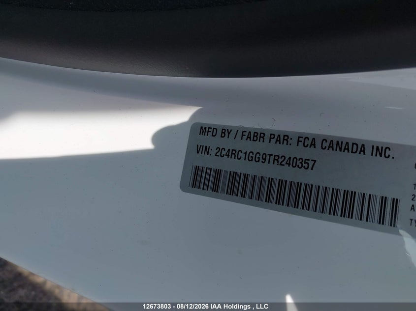2C4RC1GG9TR240357 Chrysler Pacifica Limited