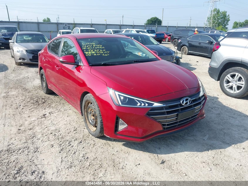 Vin: kmhd84lf9ku863520, lot: 3077280, hyundai elantra preferred 2019 img_1