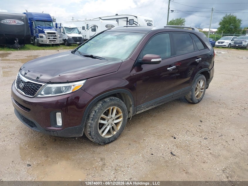 Vin: 5xykt3a61fg661804, lot: 3077485, kia sorento lx 20152