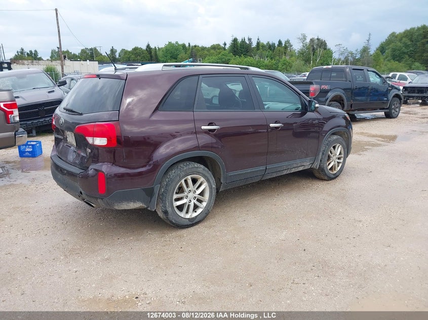 Vin: 5xykt3a61fg661804, lot: 3077485, kia sorento lx 20154