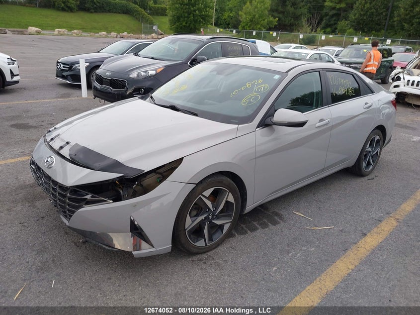 2021 Hyundai Elantra Ultimate Ivt, Front, IAAI, VIN KMHLN4AG4MU064182 — photo 2