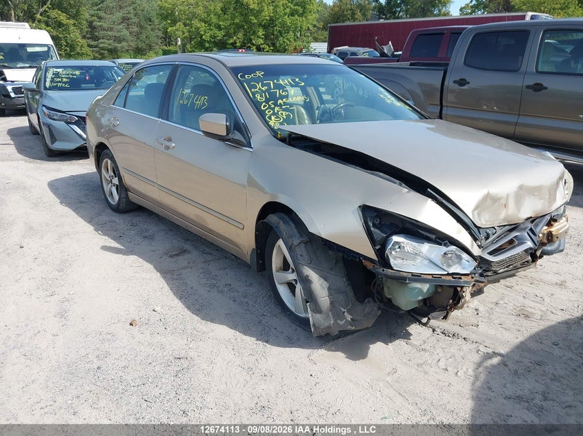 2005 Honda Accord Ex-L, Удар спереди, IAAI, VIN 1HGCM56685A811767