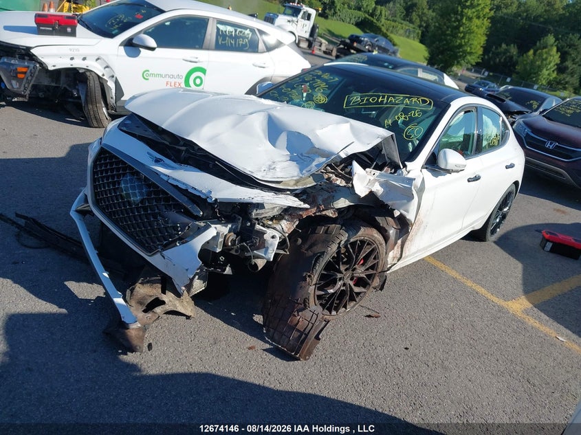 Vin: kmtg74le6mu075116, lot: 3077631, genesis g70 3.3t sport awd 20212