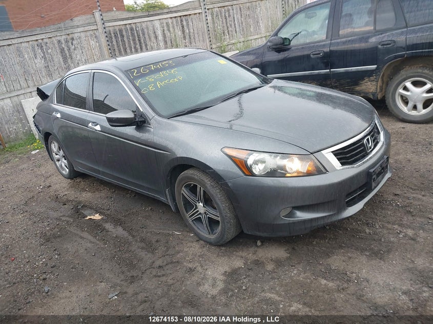 2008 Honda Accord Ex-L V6, Удар сзади, IAAI, VIN 1HGCP36878A801345