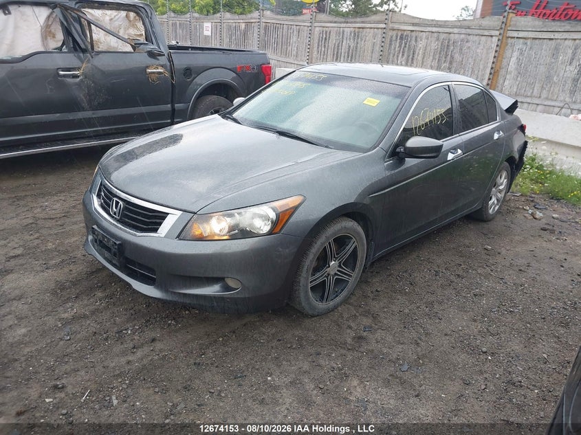 2008 Honda Accord Ex-L V6, Rear, IAAI, VIN 1HGCP36878A801345 — photo 2