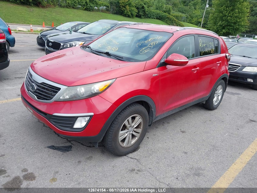 2012 Kia Sportage, Left Rear, IAAI, VIN KNDPBCA2XC7323364 — photo 2