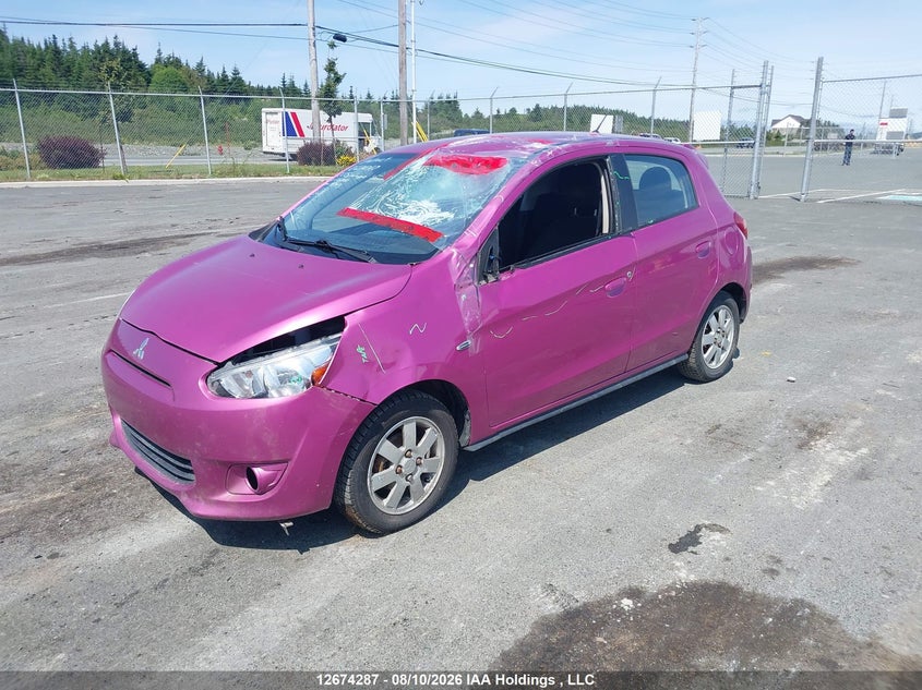 2015 Mitsubishi Mirage, Удар спереду, IAAI, VIN ML32A4HJ4FH035700 — фото 2