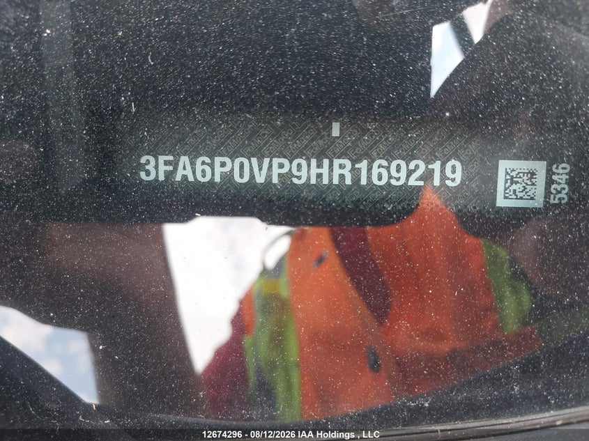 2017 FORD FUSION SEDAN 2.7L V-6 DI, DOHC, VVT, TURBO, 325HP