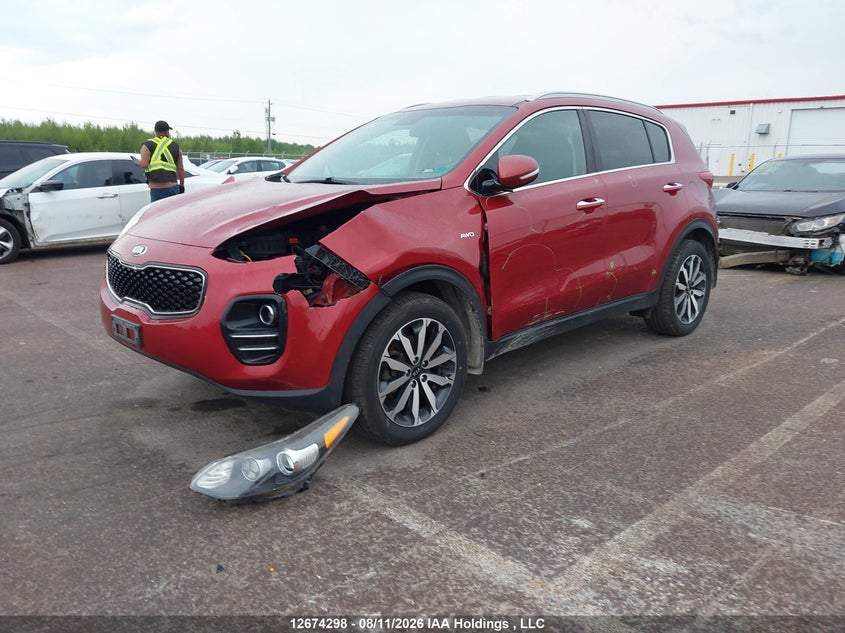 2019 Kia Sportage Ex/Ex Premium/Ex Tech, Удар спереди, IAAI, VIN KNDPNCAC2K7586057 — фото 2