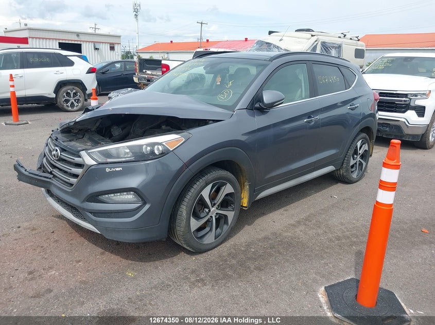 2018 Hyundai Tucson, Удар спереду, IAAI, VIN KM8J3CA24JU834923 — фото 2