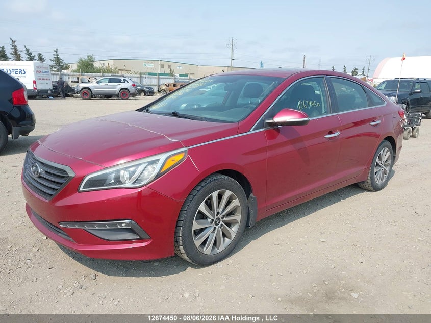 2016 Hyundai Sonata, Благодійність, IAAI, VIN 5NPE24AF1GH321746 — фото 2