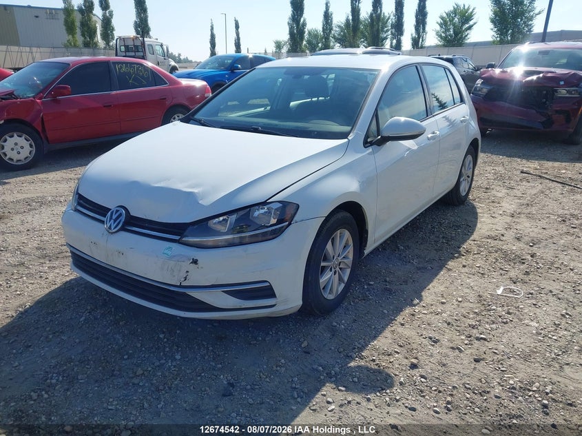 2019 Volkswagen Golf 1.4 Tsi Comfortline/1.4 Tsi Execline/1.4 Tsi Highline, Удар спереди, IAAI, VIN 3VWG57AU6KM013987 — фото 2