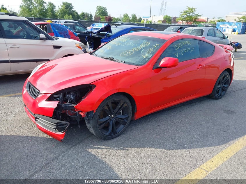 Vin: kmhht6kd8cu074921, lot: 3078149, hyundai genesis 2.0t premium 20122