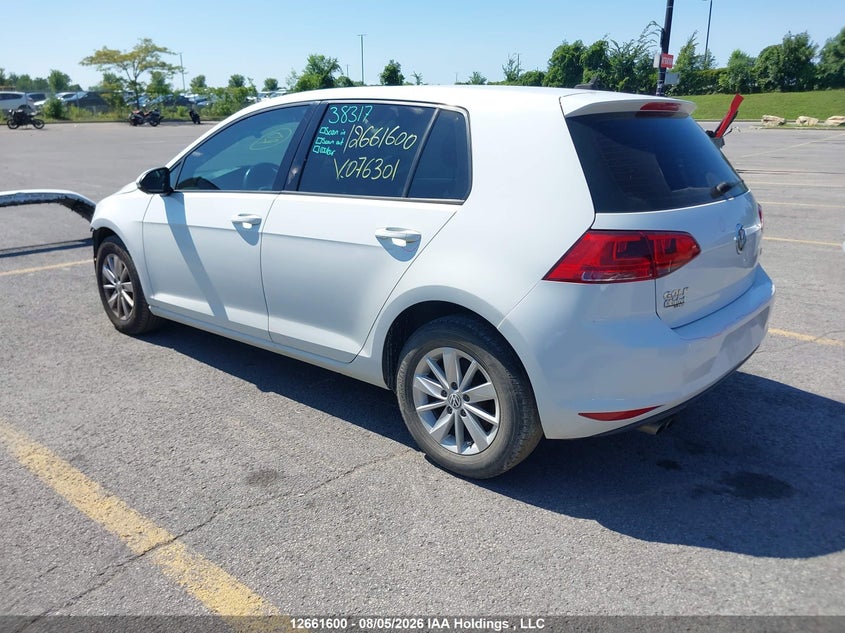 Vin: 3vw217au3fm076301, lot: 3078153, volkswagen golf 1.8 tsi comfortline/1.8 tsi highline/1.8 tsi trendline 20153