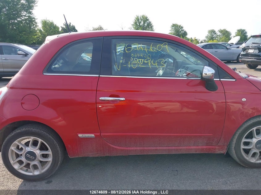 2012 FIAT 500 HATCHBACK 1.4L I4 FI DOHC 16V NF4