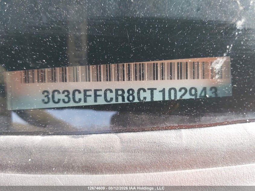2012 FIAT 500 HATCHBACK 1.4L I4 FI DOHC 16V NF4
