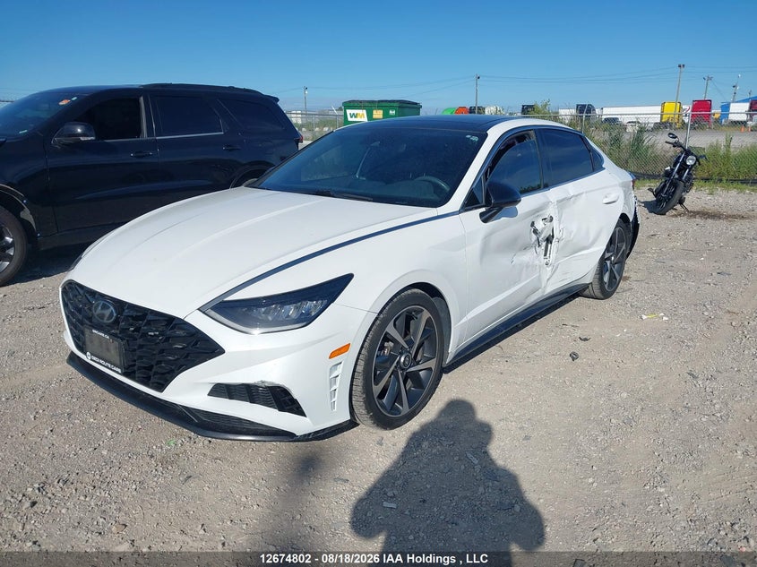 2021 Hyundai Sonata Sel Plus, Левый бок, IAAI, VIN 5NPEJ4J22MH132034 — фото 2