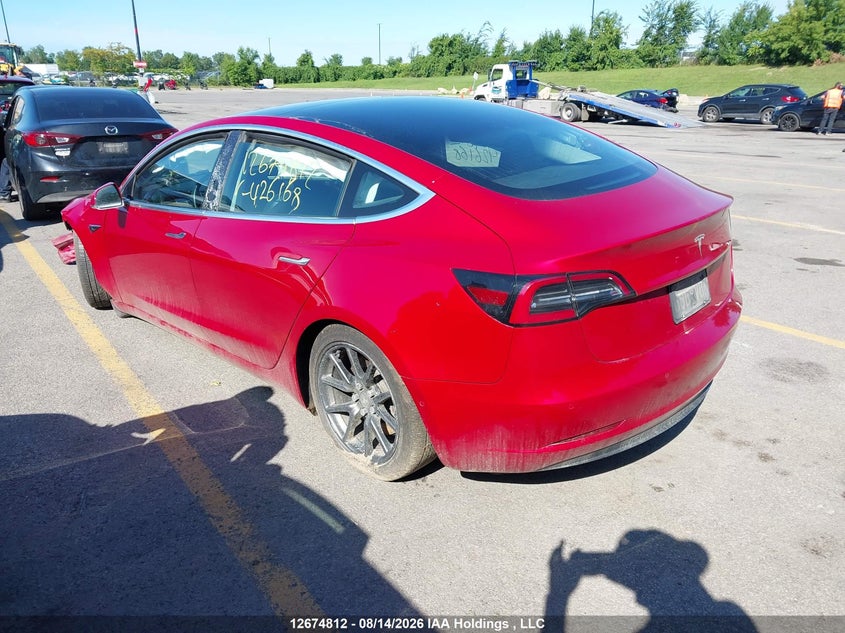 Vin: 5yj3e1ea4kf426168, lot: 3078383, tesla model 3 long range/mid range/standard range/standard range plus 20193