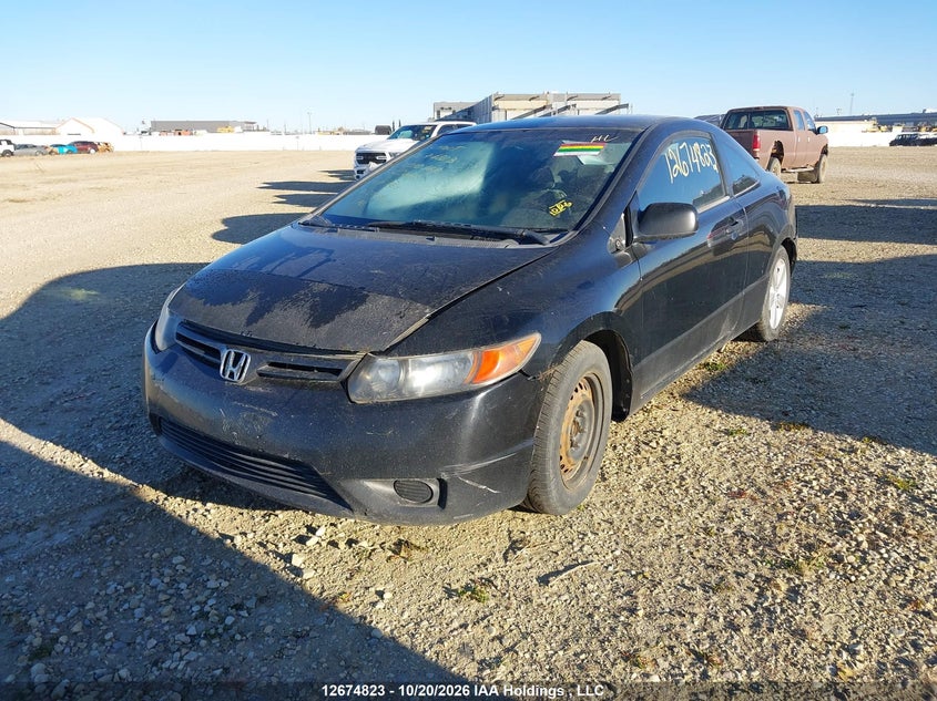 2006 Honda Civic Dx Vp, Theft Recovery, IAAI, VIN 2HGFG12386H010168 — photo 2