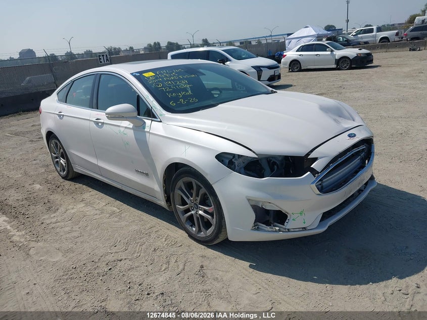 Vin: 3fa6p0ru6kr191234, lot: 3078416, ford fusion hybrid titanium 2019 img_1