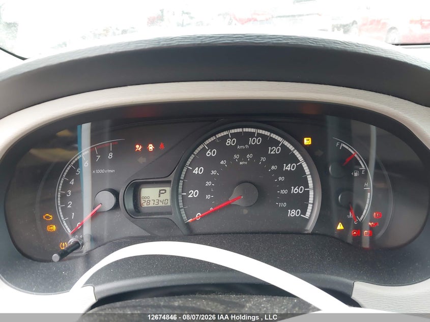 2012 TOYOTA SIENNA VAN 3.5L V-6 DOHC, VVT, 266HP