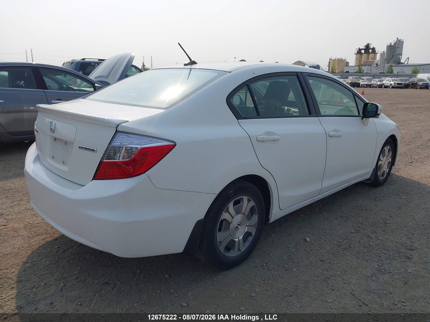 Vin: jhmfb4f2xcs800154, lot: 3078831, honda civic hybrid 20124