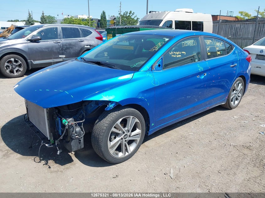 2017 Hyundai Elantra, Удар спереди, IAAI, VIN KMHD84LF7HU317758 — фото 2