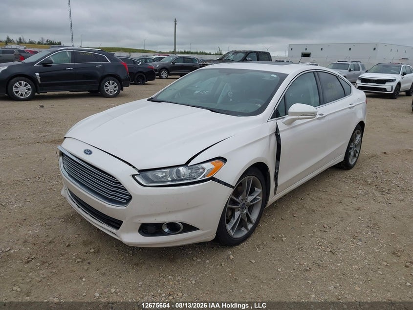 2014 Ford Fusion Titanium, Front, IAAI, VIN 3FA6P0D90ER249460 — photo 2