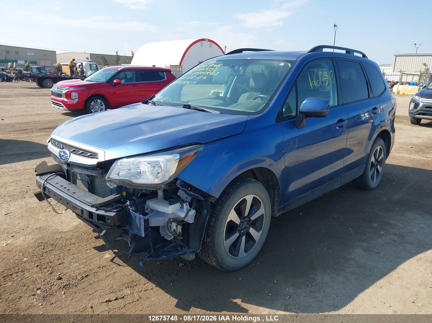2017 Subaru Forester, Удар спереди, IAAI, VIN JF2SJEJC9HH576423 — фото 2