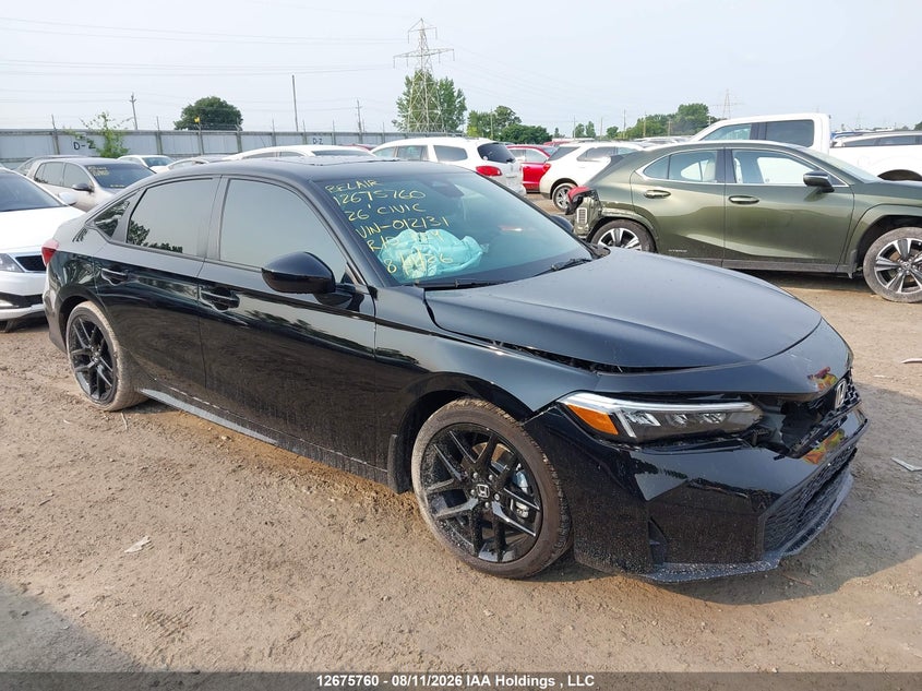 2026 Honda Civic, Front, IAAI, VIN 2HGFE4F85TH012131