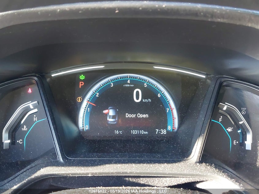 2019 HONDA CIVIC SEDAN 2.0L I-4 DOHC, VVT, 158HP
