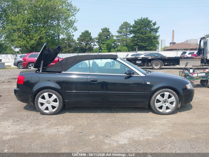 2004 AUDI A4 SEDAN 3.0L V-6 DOHC, VVT, 220HP