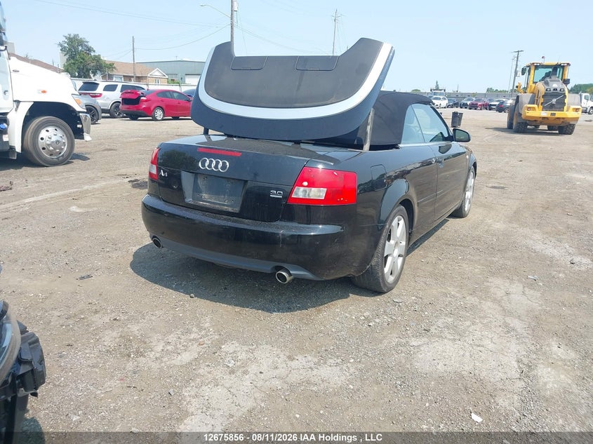 2004 AUDI A4 SEDAN 3.0L V-6 DOHC, VVT, 220HP