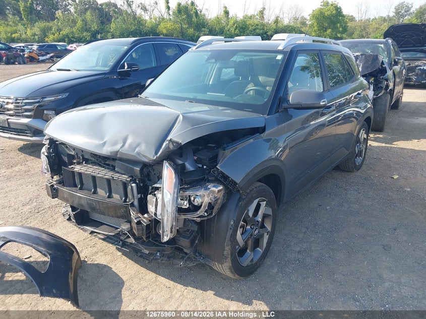 2024 Hyundai Venue Ultimate With Black Interior, Front, IAAI, VIN KMHRC8A34RU323247 — photo 2
