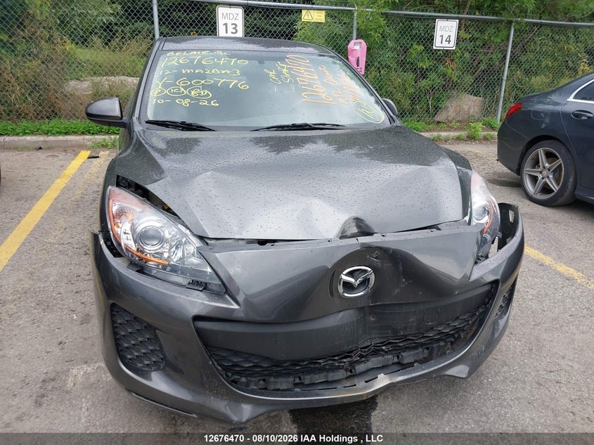 2012 MAZDA 3 HATCHBACK 2.0L I-4 DOHC, VVT, 148HP