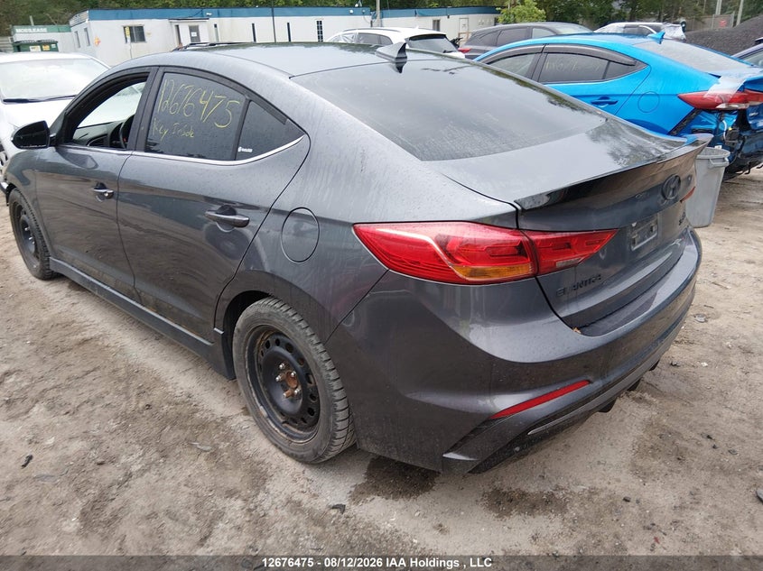 Vin: kmhd04lb1hu380715, lot: 3080218, hyundai elantra sport 20173