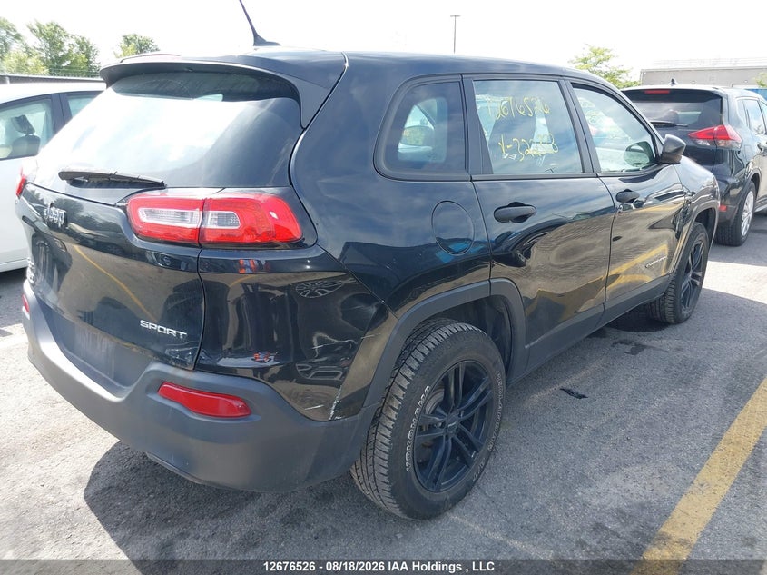 Vin: 1c4pjmas3ew322333, lot: 3080269, jeep cherokee sport 20144