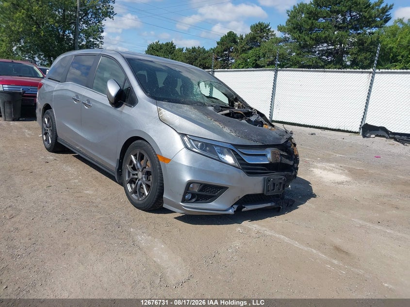 2018 Honda Odyssey Ex, Engine Fire, IAAI, VIN 5FNRL6H43JB510368