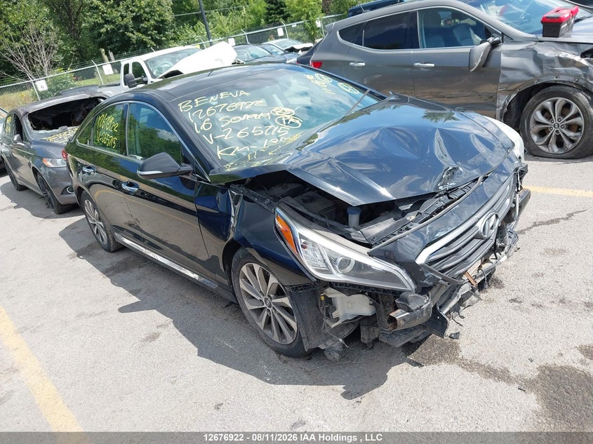 Vin: 5npe34af9gh265715, lot: 3080676, hyundai sonata sport tech 20161